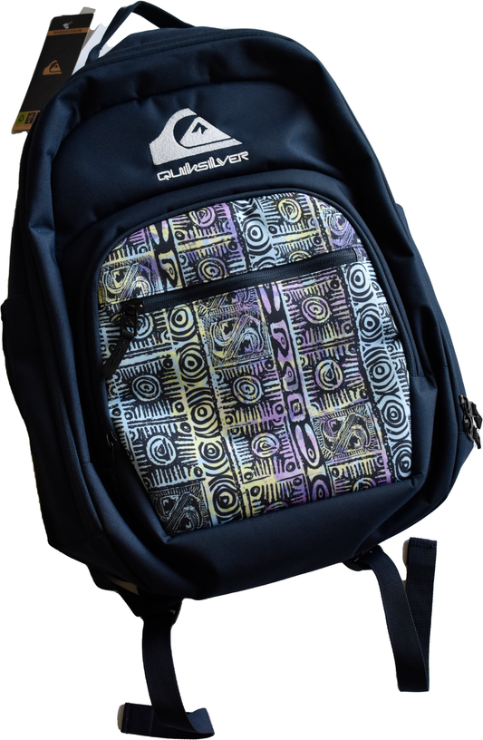 Quiksilver backpack blue with designs