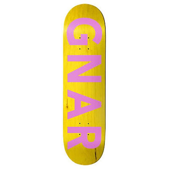 BAKER 8.5" GNAR pink and yellow wood grain deck