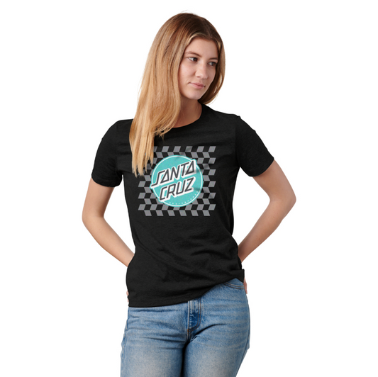 Santa Cruz women's checker t-shirt