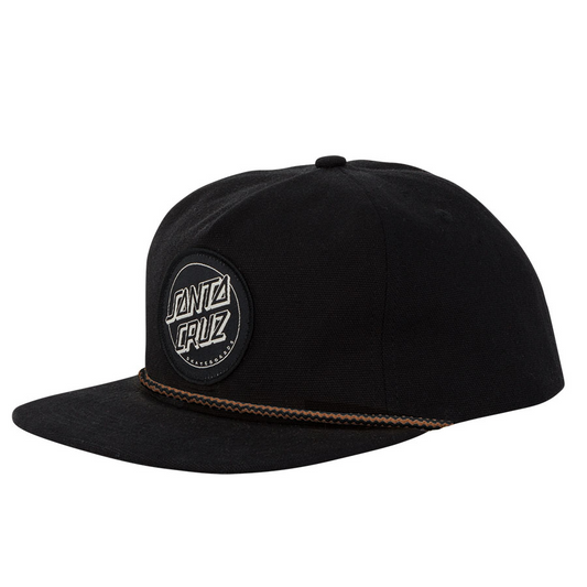 Santa Cruz black snapback hat